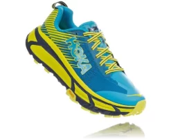 Hoka One One Blue And Yellow EVO Mafate 2 Sneakers