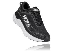 Hoka One One Black & White Bondi 7 Sneakers
