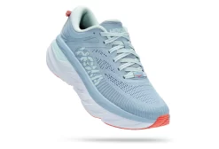 Hoka One One Bondi 7 Large 2E Running Shoes Blue Red Women