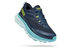 Hoka One One Stinson ATR 6 Trail Shoes Blue Yellow Women